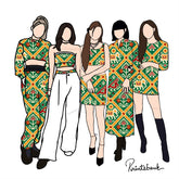 Green Orange Animal Patola Digital Printed Fabric Material